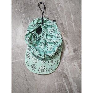 Sunday Morning Baseball Style Cap with Ponytail Hole Aqua